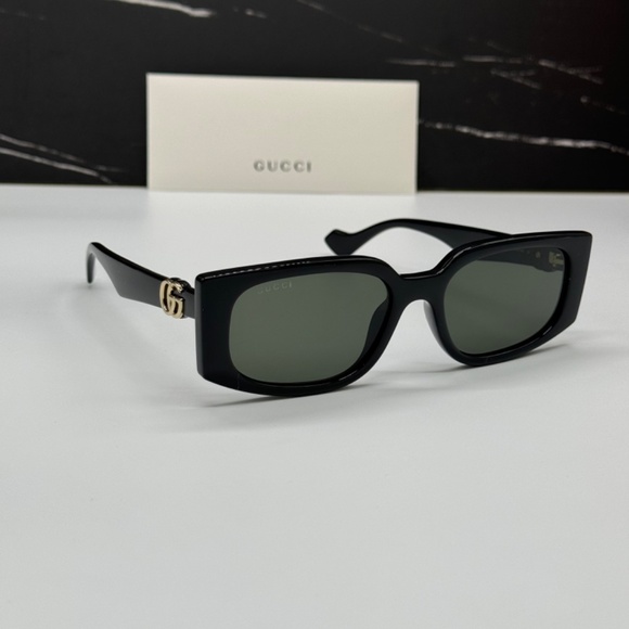 NEW GG1534S 001 GUCCI BLACK GREY WOMEN GUCCI SUNGLASSES - Picture 5 of 13